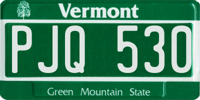 VT license plate PJQ530