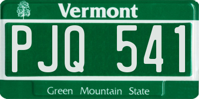 VT license plate PJQ541