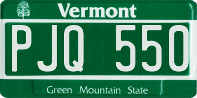 VT license plate PJQ550
