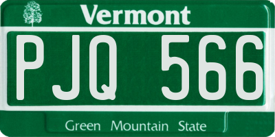 VT license plate PJQ566