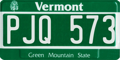 VT license plate PJQ573