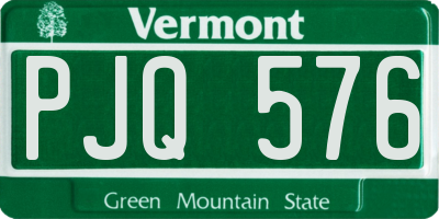VT license plate PJQ576