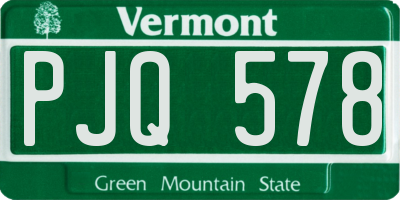 VT license plate PJQ578