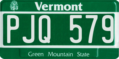 VT license plate PJQ579