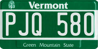 VT license plate PJQ580