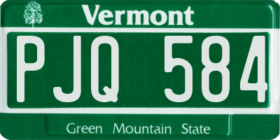 VT license plate PJQ584