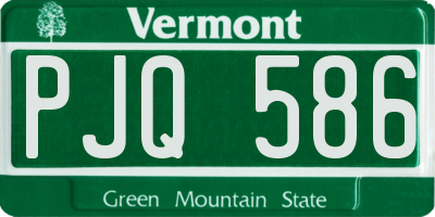 VT license plate PJQ586