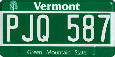 VT license plate PJQ587