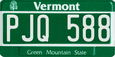 VT license plate PJQ588