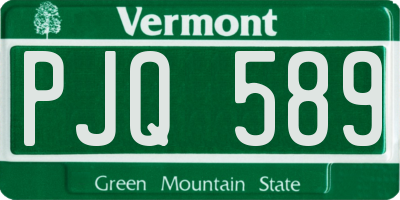 VT license plate PJQ589
