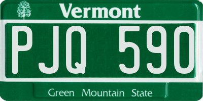 VT license plate PJQ590