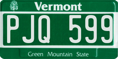 VT license plate PJQ599