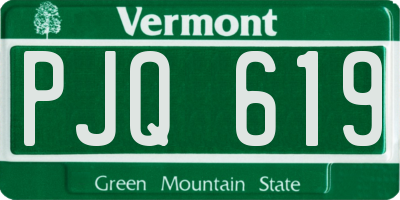 VT license plate PJQ619