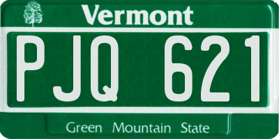 VT license plate PJQ621