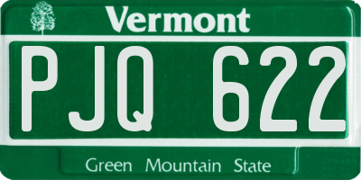 VT license plate PJQ622