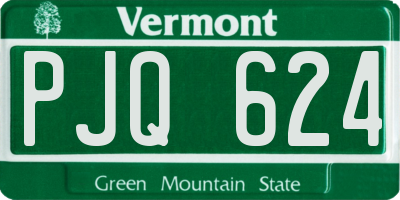 VT license plate PJQ624