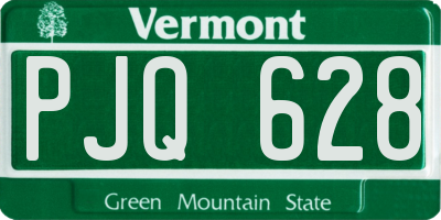 VT license plate PJQ628