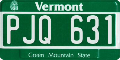 VT license plate PJQ631
