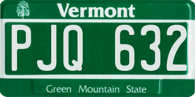 VT license plate PJQ632