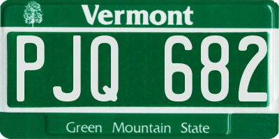 VT license plate PJQ682