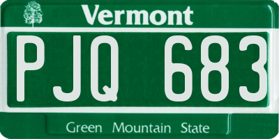 VT license plate PJQ683