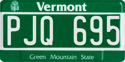 VT license plate PJQ695