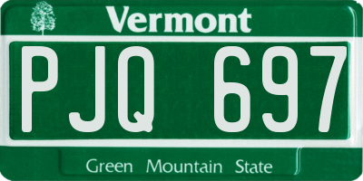 VT license plate PJQ697