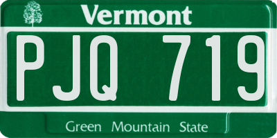 VT license plate PJQ719