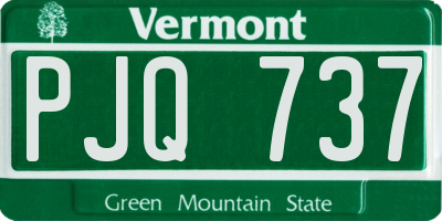 VT license plate PJQ737