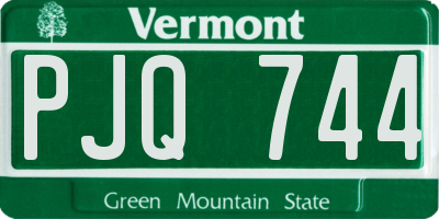 VT license plate PJQ744