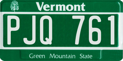 VT license plate PJQ761