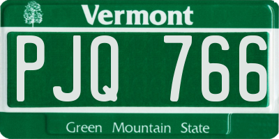 VT license plate PJQ766