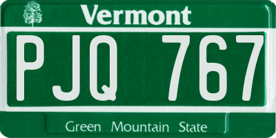 VT license plate PJQ767