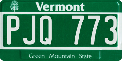 VT license plate PJQ773