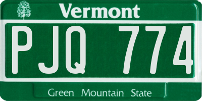 VT license plate PJQ774