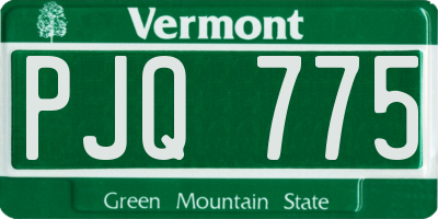VT license plate PJQ775