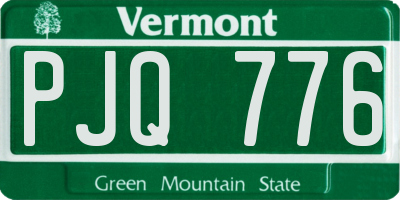 VT license plate PJQ776