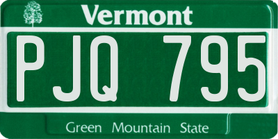 VT license plate PJQ795