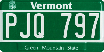 VT license plate PJQ797
