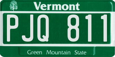 VT license plate PJQ811