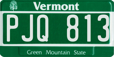 VT license plate PJQ813