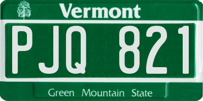 VT license plate PJQ821