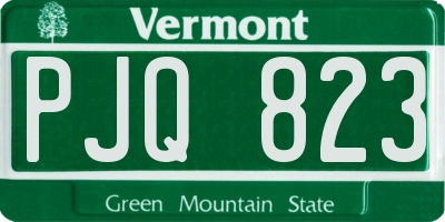 VT license plate PJQ823