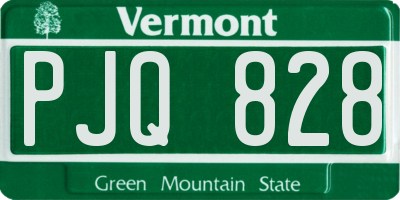 VT license plate PJQ828
