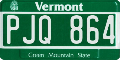 VT license plate PJQ864
