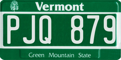 VT license plate PJQ879