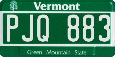 VT license plate PJQ883