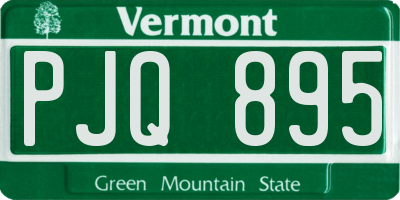 VT license plate PJQ895