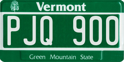 VT license plate PJQ900