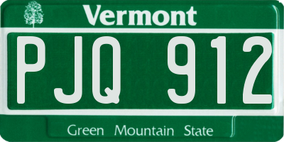 VT license plate PJQ912